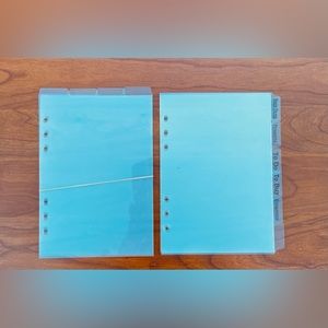 Clothe & Paper Frosted Acrylic Blank Inserts for A5 6-Ring Planner/Binder.